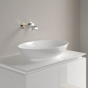 Раковина накладная Villeroy & Boch Loop & Friends, овальная, 56×38 см, белый